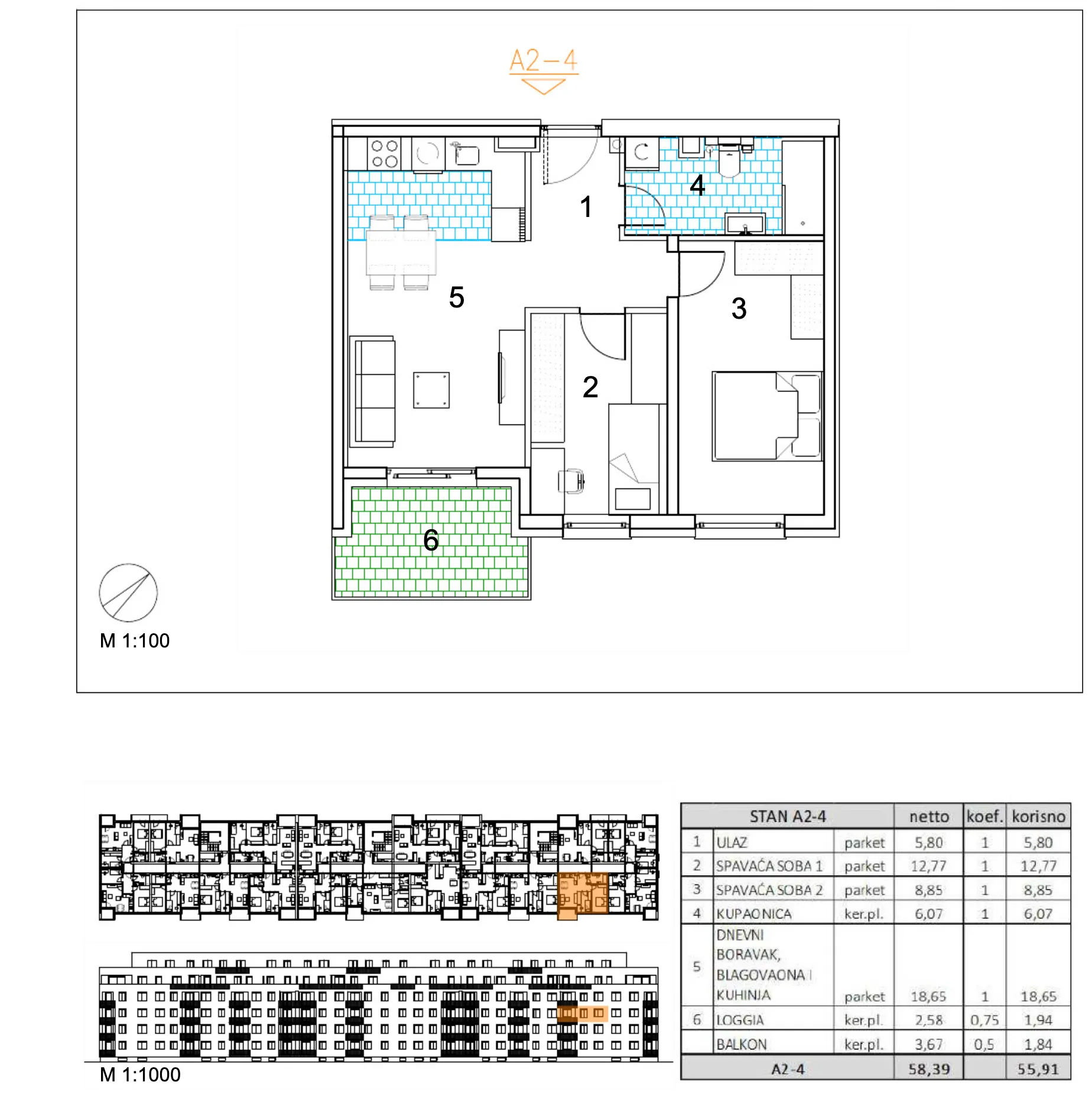 velika gorica, moderan trosoban stan u novogradnji, 56 m² - slika 6