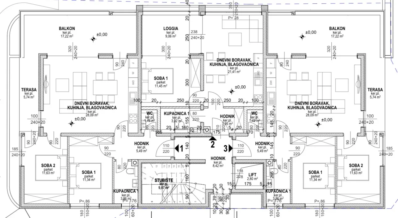 pag, povljana, jednosoban stan s pogledom na more, 52,72 m² - slika 12