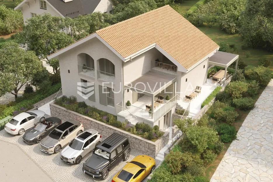 Otok Krk, Malinska, četverosoban penthouse 105 m², dvije terase i pogled na more - Milčetići, Malinska-Dubašnica