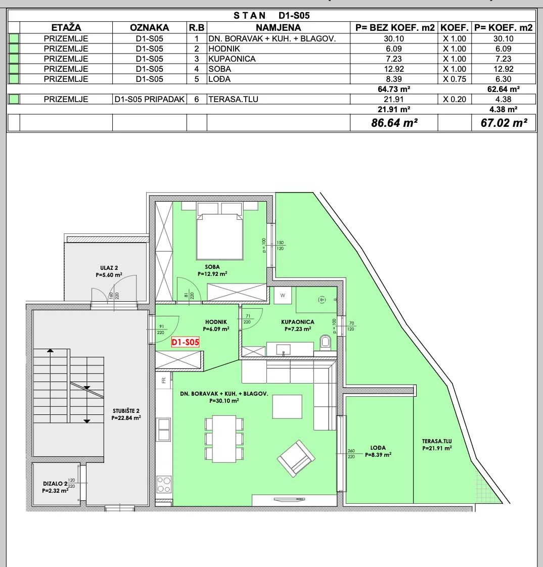 omiška rivijera, jednosoban stan u prizemlju moderne novogradnje s prostranom terasom - slika 9