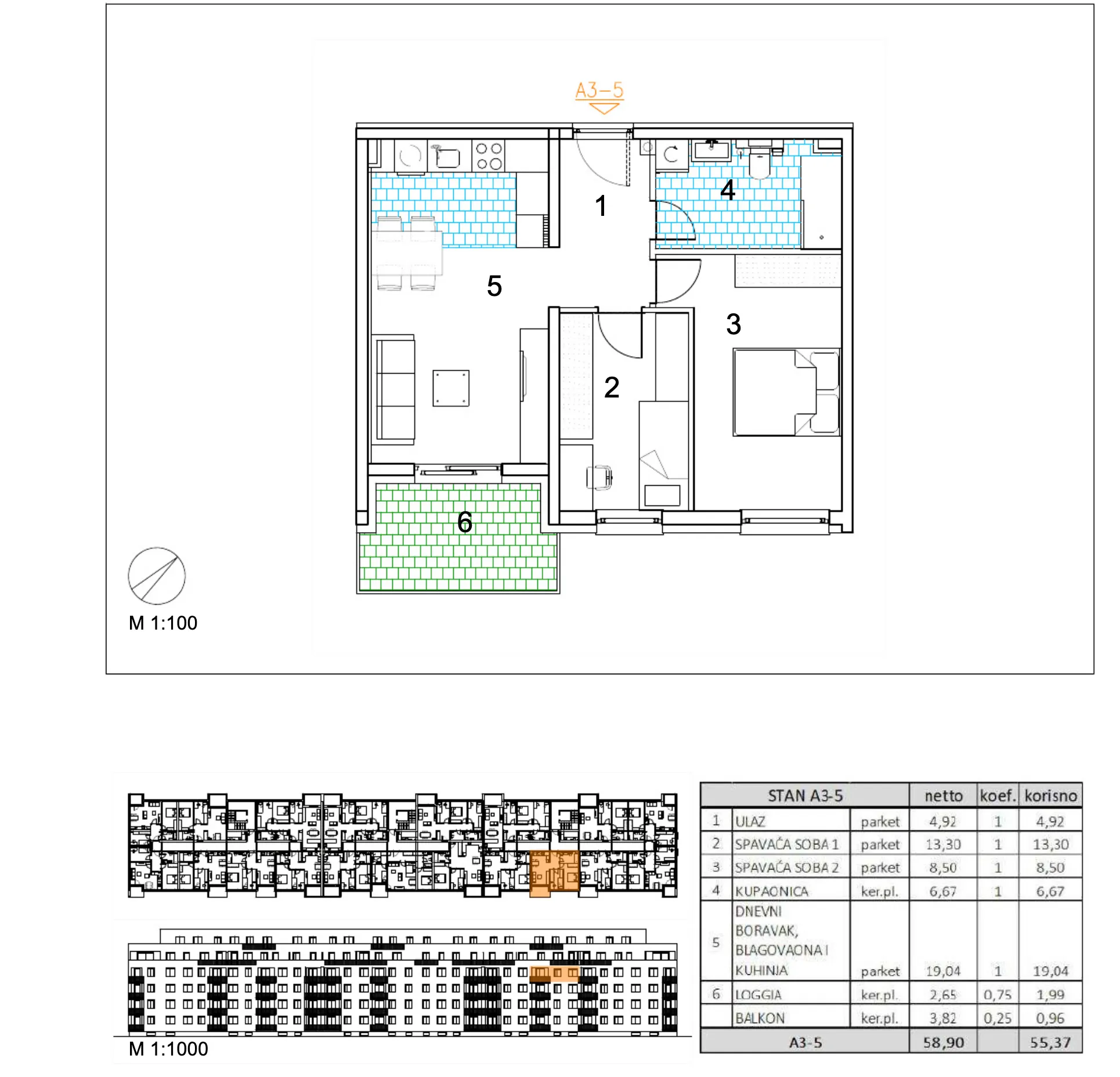 velika gorica, moderan trosoban stan u novogradnji, 55 m² - slika 6