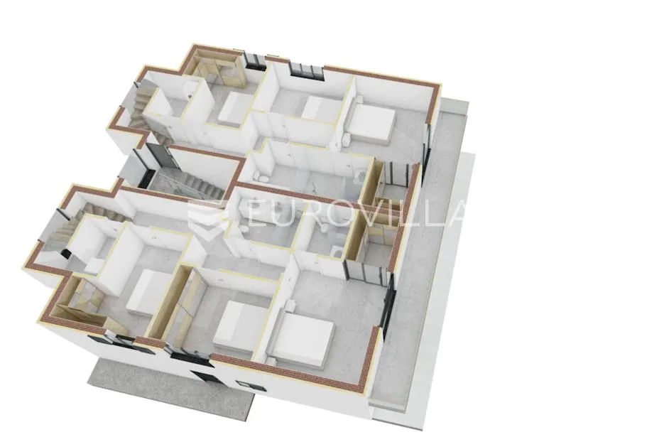 šibenik, crnica, novogradnja, trosoban, dvoetažan stan, 166,34 m² - slika 16
