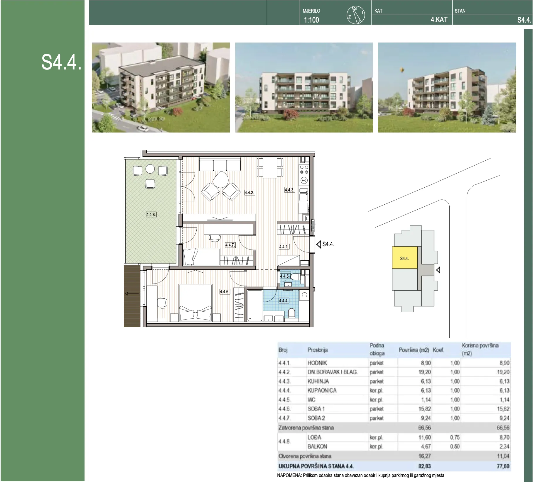 krapinske toplice, trosoban stan 77 m² na 4. katu novogradnja - slika 8