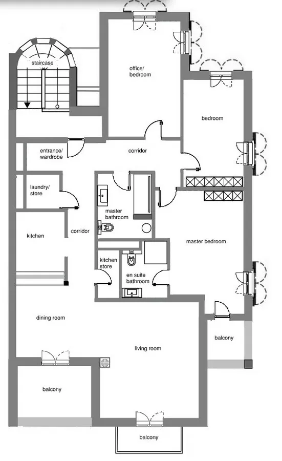 sumartin, trosobni apartman s pogledom na more, površine 83 m² - slika 14