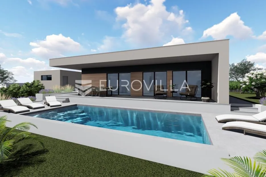 ližnjan, muntić: moderna prizemnica 147 m² s bazenom i garažom, roh, bau prilika - slika 4