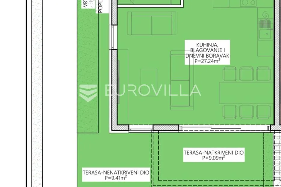 pag, povljana, dvosoban stan s vrtom, s1 - slika 9