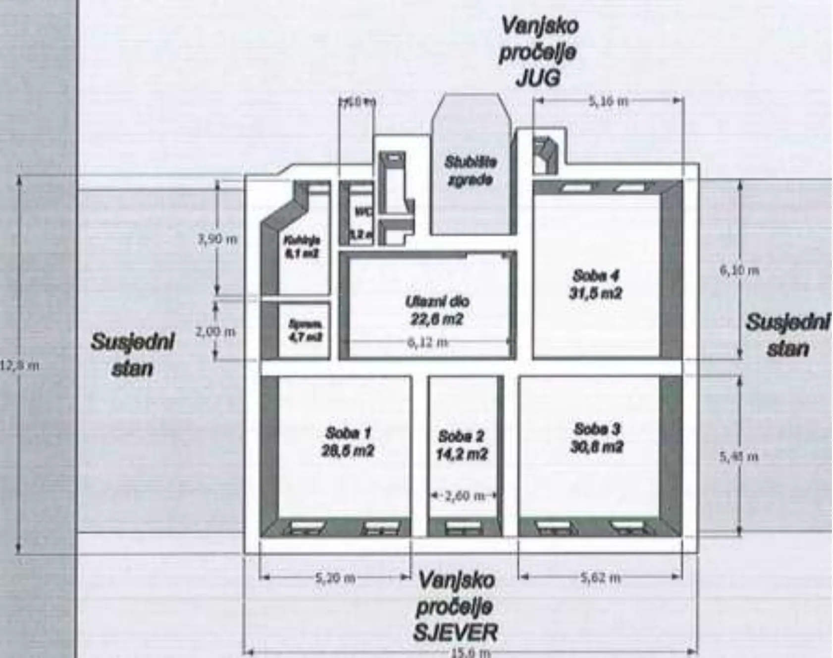 zagreb, donji grad, stan / poslovni prostor 134 m² na 1. katu stambene zgrade - slika 8