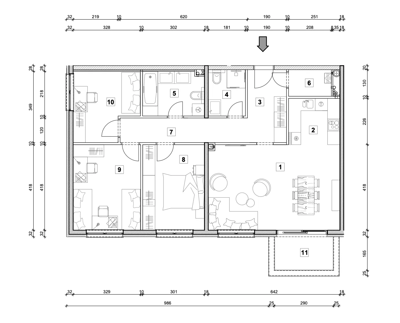 varaždin, grabanice četverosoban stan površine 98,61 m² - slika 13