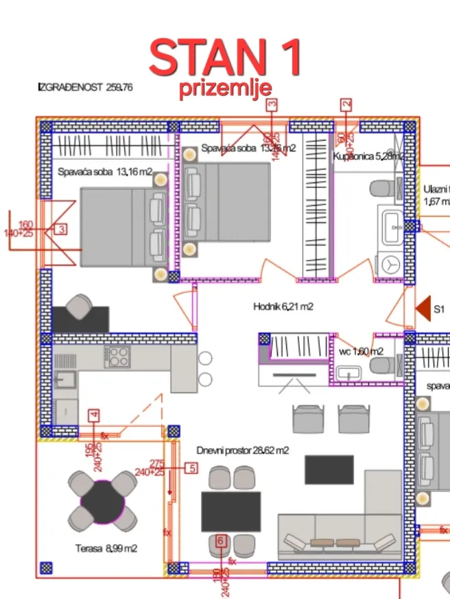 istra, poreč, dvosobni stan u prizemlju s vrtom od 120m2 - slika 6