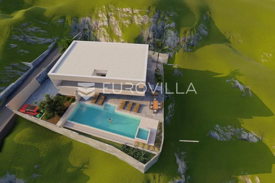 vinišće, uvala ljubljeva, dizajnerska vila s pogledom na more površine 266 m² - slika 5