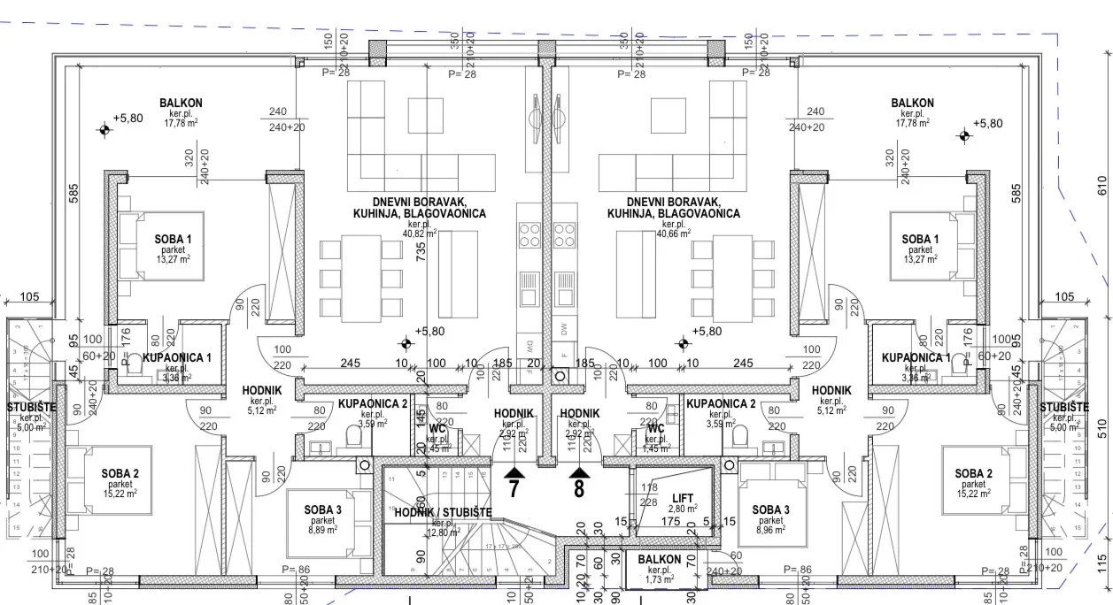 pag, povljana, penthouse s bazenom i pogledom na more, 140 m² - slika 14