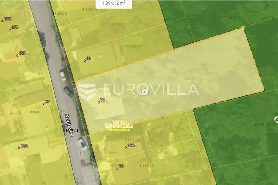 zagreb, kraljevec zemljište 2.750 m² za 2 vile po 400 m² - slika 3