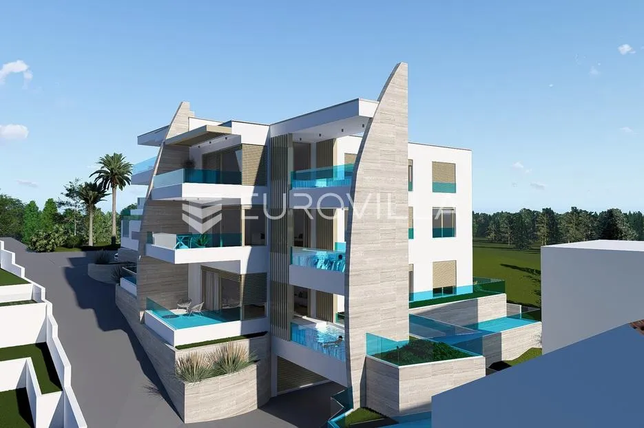 grebaštica, luksuzan penthouse s bazenom i pogledom na more, prvi red do mora, 110,54 m² - slika 3