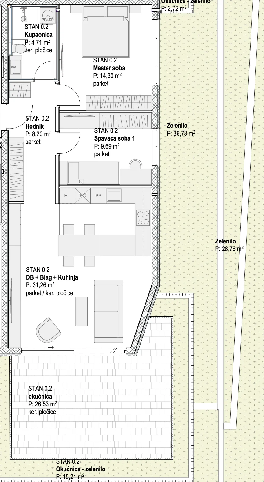 kastav, rešetari, blue horizon residence, atraktivan trosoban stan u novogradnji, 90 m² - slika 6
