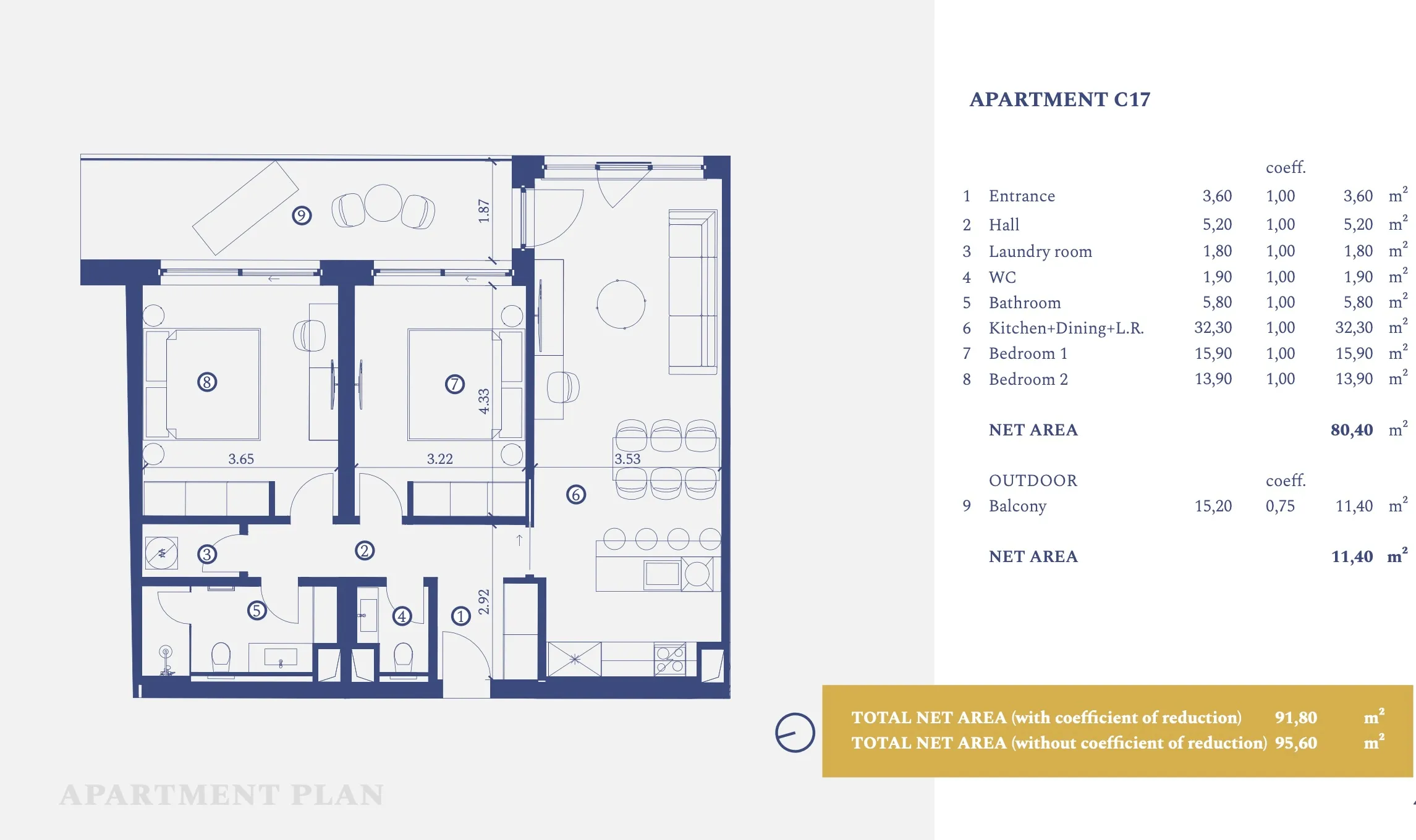 istra, savudrija, petram resort, apartman na prvom katu s dvije spavaće sobe 95,40 m² - slika 18