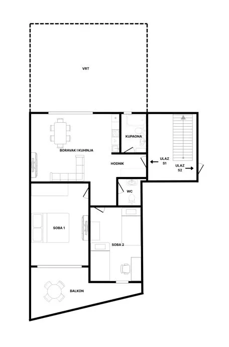 zagreb, gračani, trosobni stan s vrtom površine 84,41 m², novogradnja - slika 15