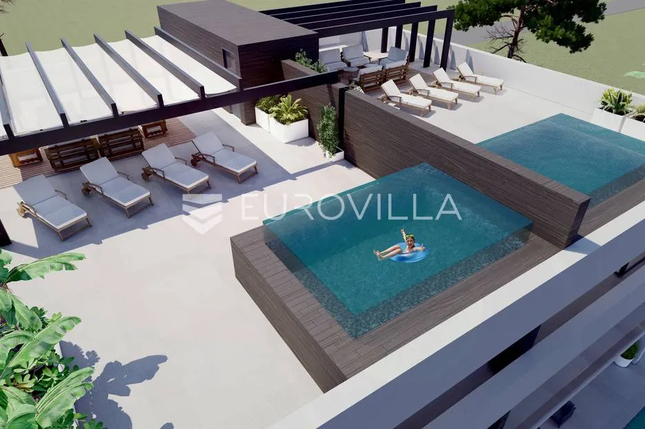 vinjerac, luksuzan penthouse prvi red do mora sa krovnom terasom 134,85 m² - slika 4