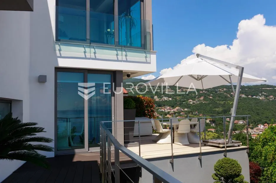 opatija, oprić, ekskluzivna vila 375 m² s panormaskim pogledom, bazenom i saunom - slika 12