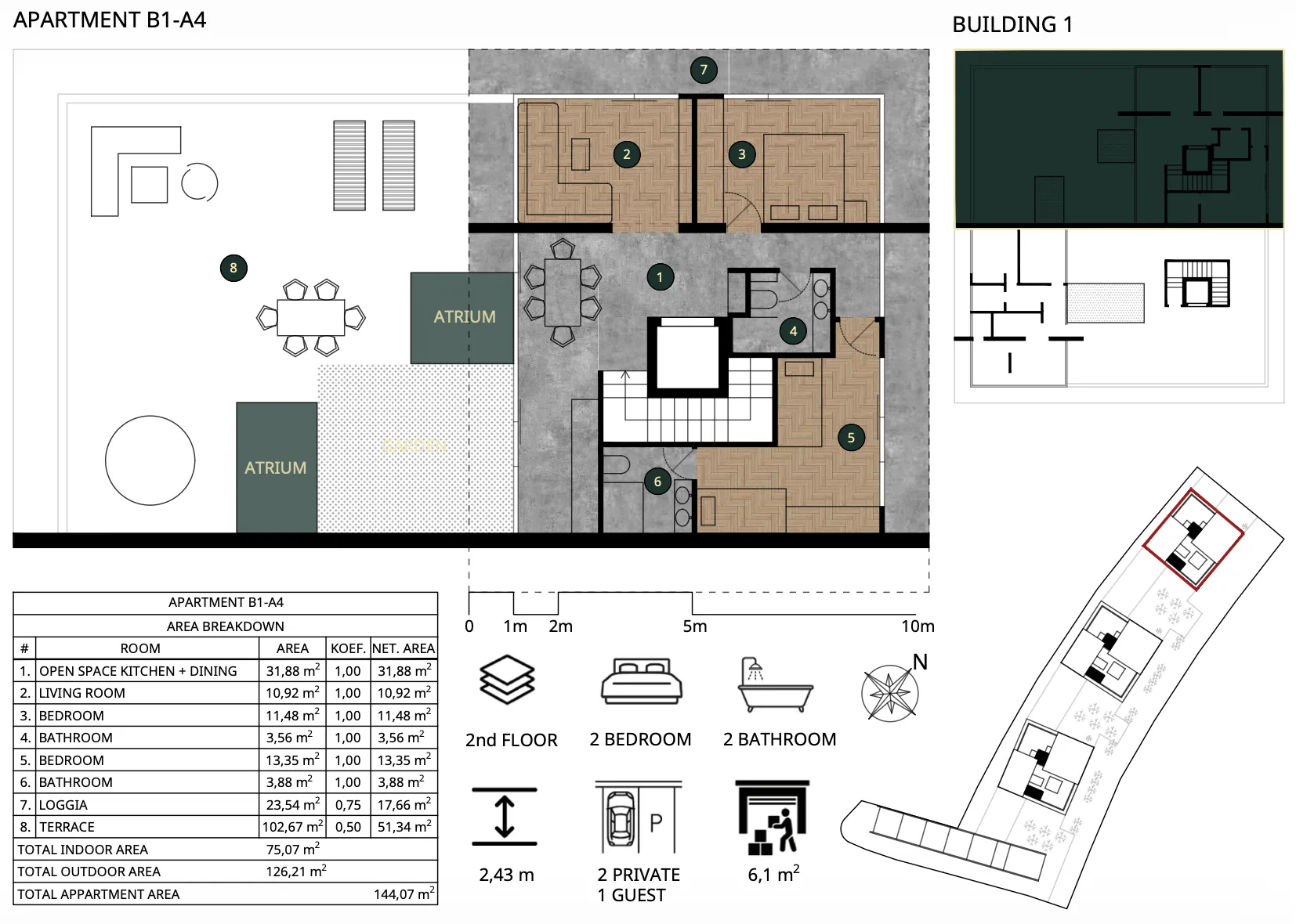 sveta nedelja meridian one, luksuzan trosoban penthouse 128 m² - slika 29