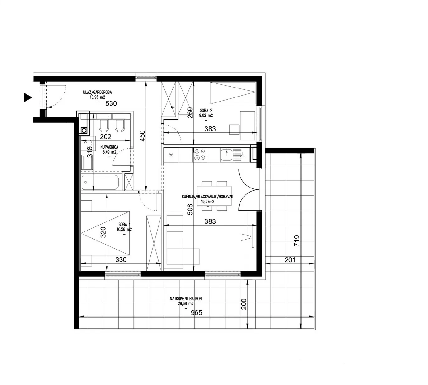 zagreb, siget, atraktivan trosoban stan + gm, nkp 88 m2 novogradnja - slika 5