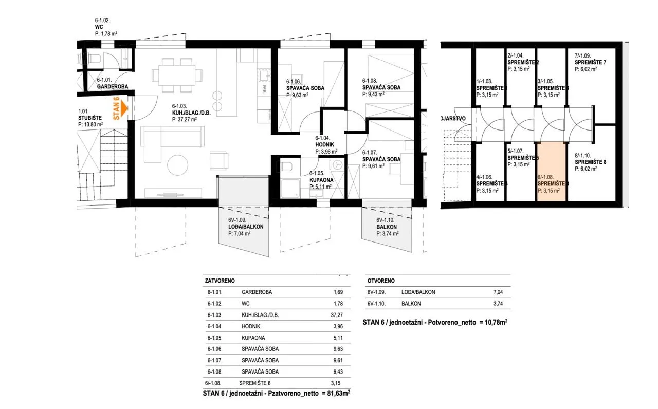 ludbreg, četverosoban stan površine 82,75 m², novogradnja - slika 5