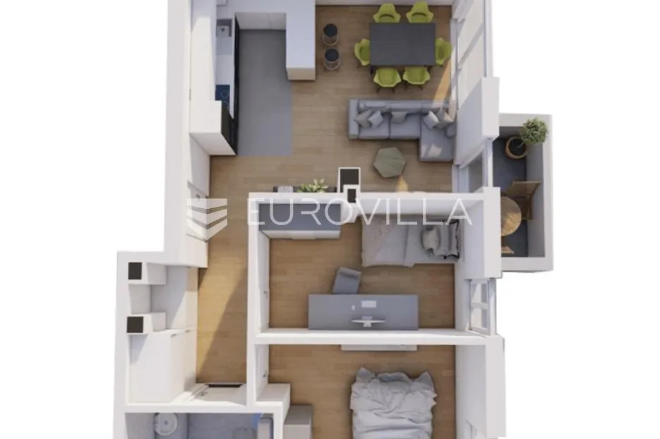 zagreb, odra, trosoban stan s garažnim parkirnim mjestom, neto površine 65.99 m², novogradnja - slika 5