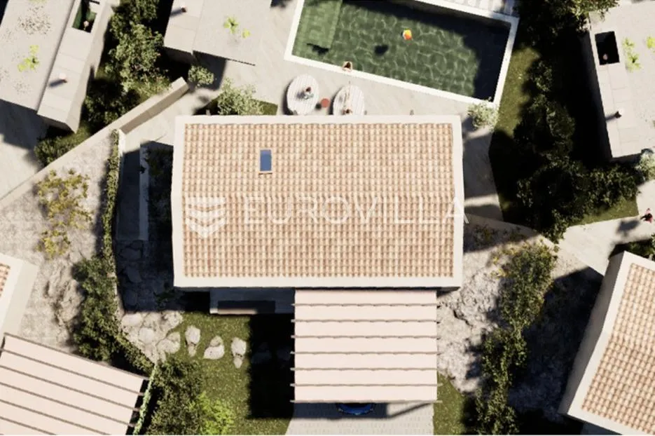 oprtalj, gradinje, građevinsko zemljište s idejnim projektom za gradnju tri kuće za odmor - slika 3