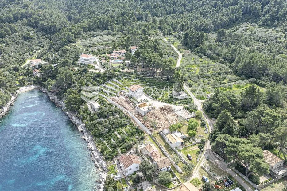 otok korčula, vela luka, građevinsko zemljište sa nedovršenim objektom - slika 2