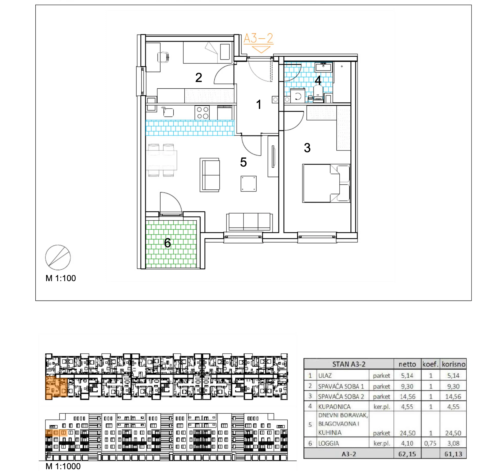 velika gorica, moderan trosoban stan u novogradnji, 61 m² - slika 6