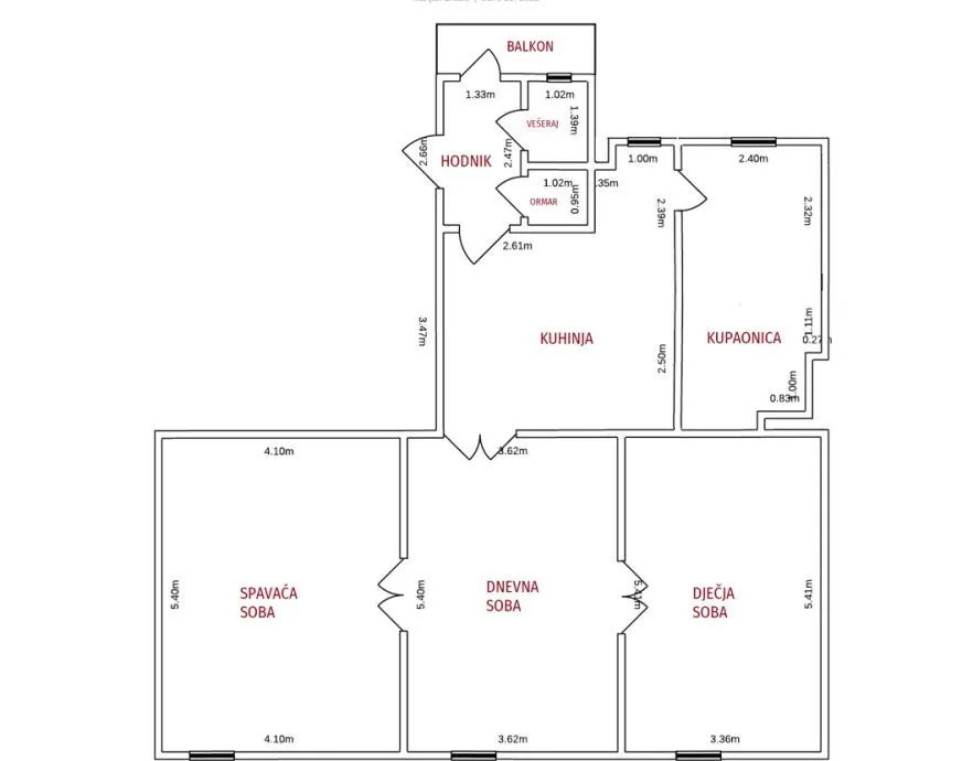 zagreb, centar, donji grad, novoadaptirani trosoban stan 97 m2 - slika 13