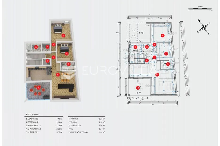 vodice, novogradnja, moderan dvosoban penthouse, 115,77 m² - slika 10