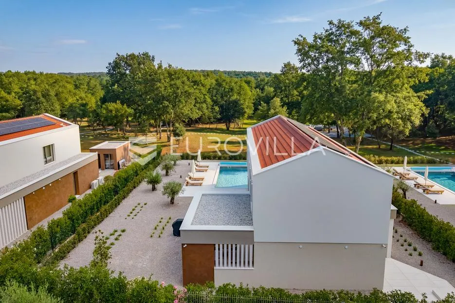 istra, labin, vrhunska moderna villa a, grijani bazen 48 m², 2710 m² uređene okućnice - slika 8