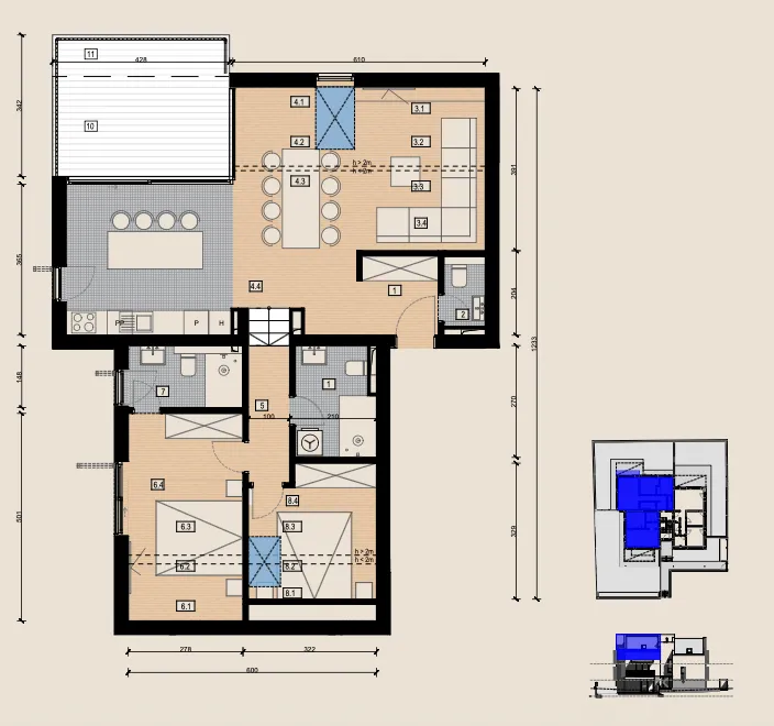 brač, supetar, dvosoban penthouse s predivnim pogledom - slika 22