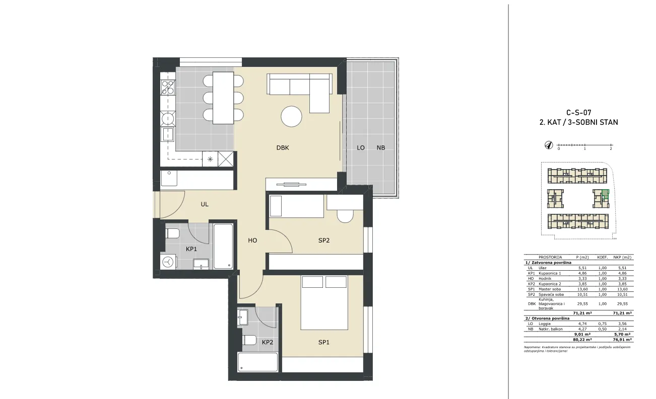 velika gorica, trosoban stan neto površine 93,25 m² novogradnja - slika 5