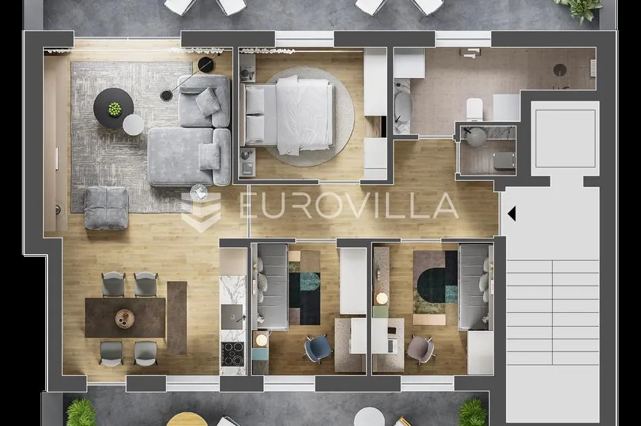 zagreb, šestine, luksuzni stan s dvije terase i garažom, 108 m² - slika 6
