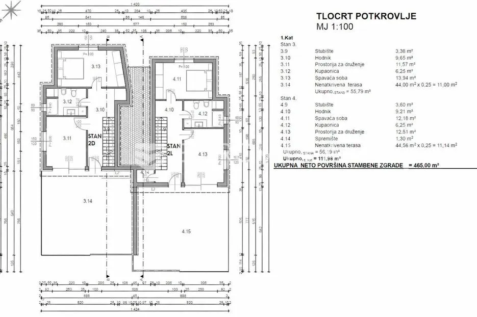 pag, šimuni, četverosoban penthouse u novogradnji, 100 m od mora - slika 32