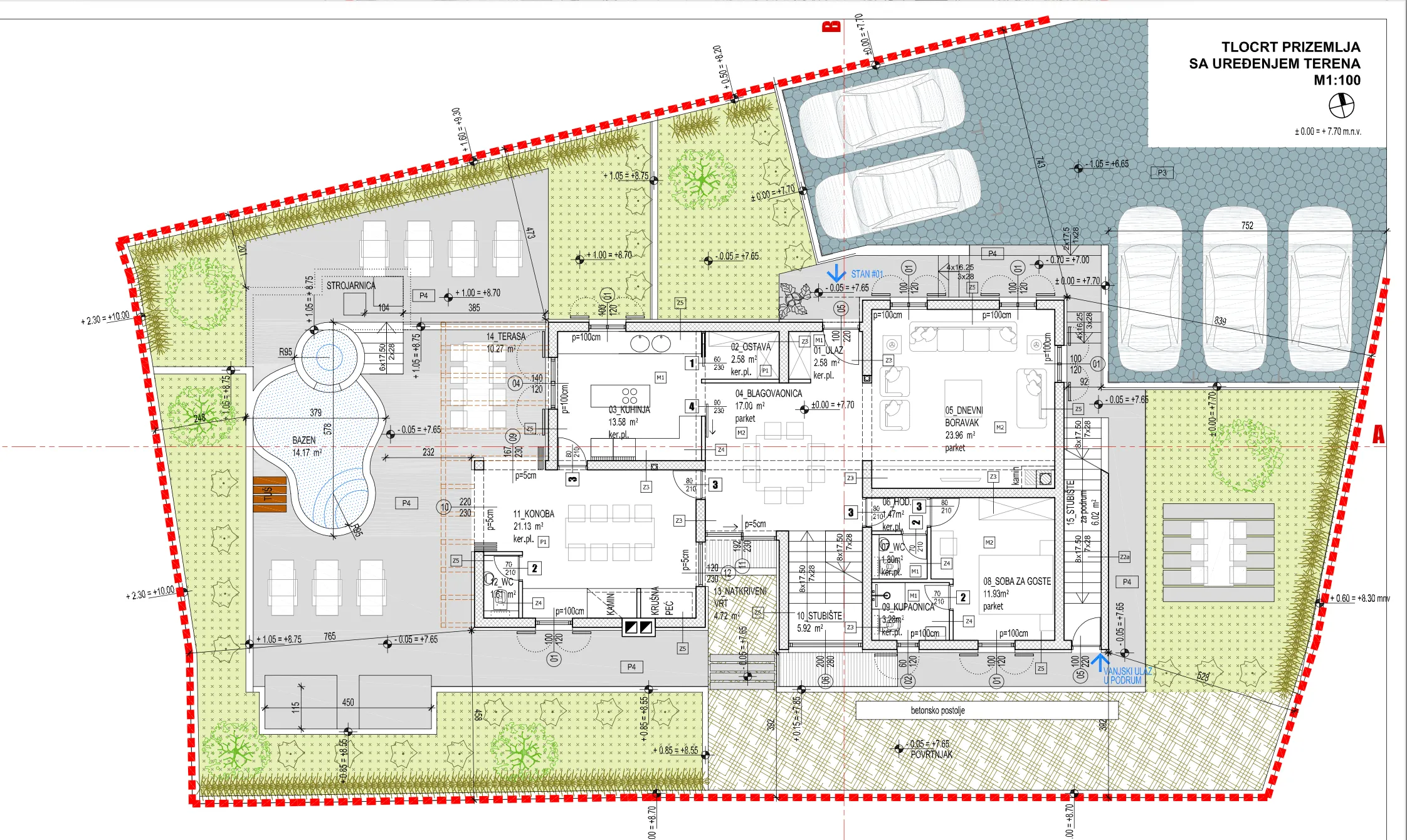 rogoznica, ražanj, novogradnja, prekrasna kuća s bazenom i pogledom na more, 433,44 m² - slika 61