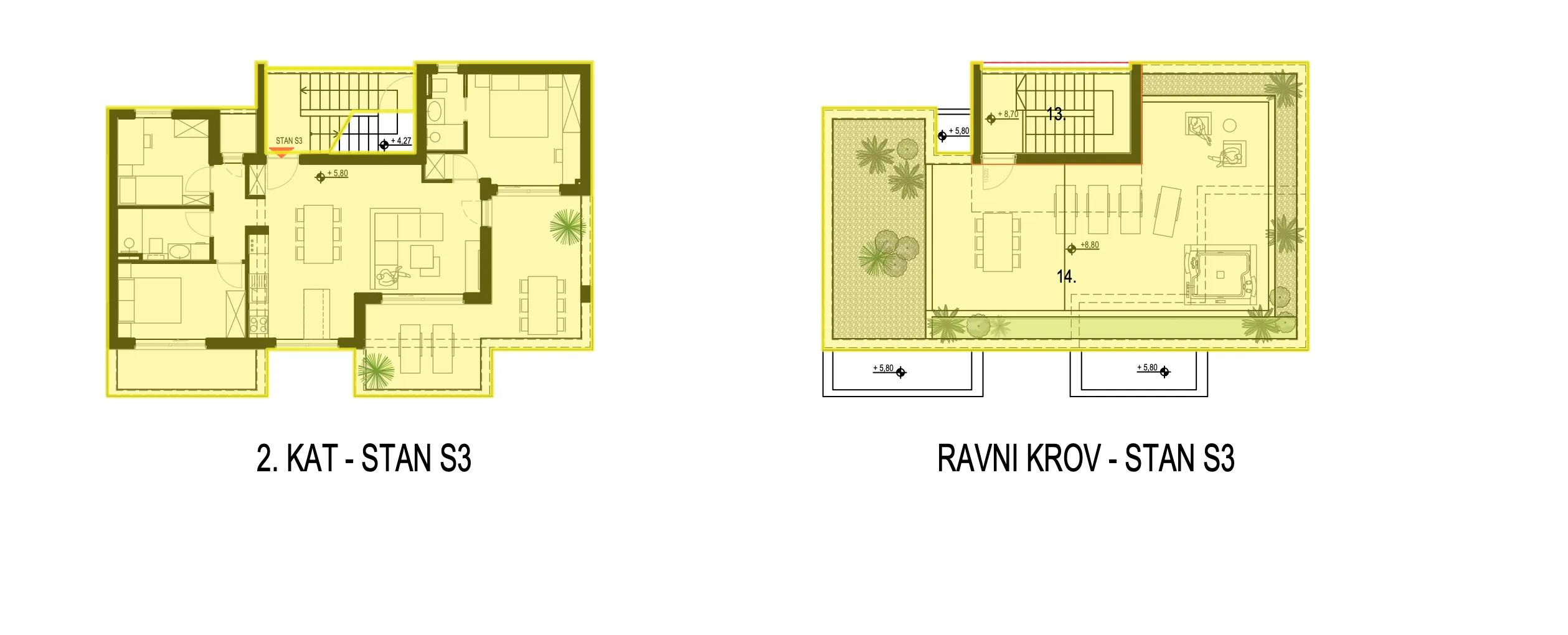 kaštel lukšić, trosoban penthouse s krovnom terasom i dva parkirna mjesta - slika 36