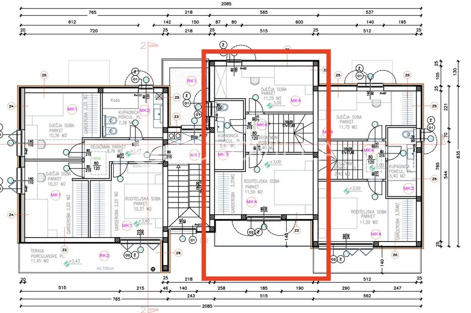 vodice, moderna trojna kuća, 103 m² - slika 5