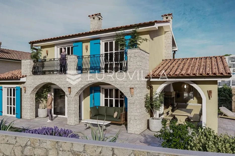 krk, lindrići, prekrasna mediteranska vila s bazenom i pogledom na more - slika 14