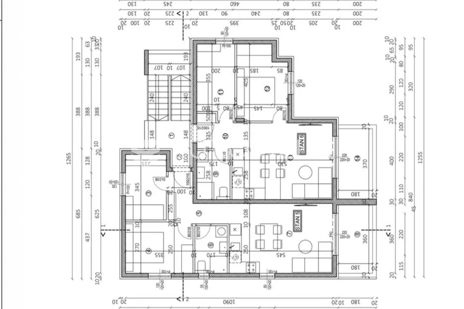 trogir, dvosoban stan na drugom katu neto korisne površine 53,10 m², s5 objekt a - slika 7