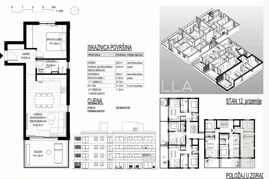 trogir, okrug gornji – apartman s12 na prvom katu neto korisne površine 51 m2 - slika 14