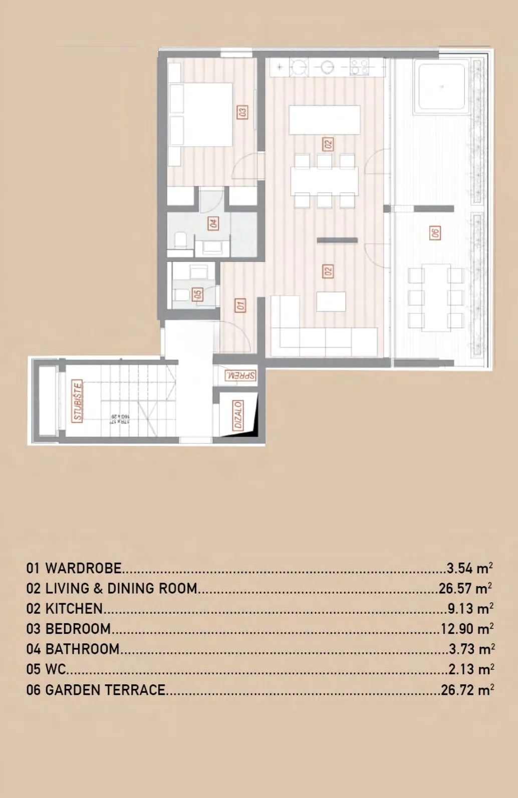 opatija, volosko, luksuzan dvosoban stan 84,72 m², pogled na more - slika 6