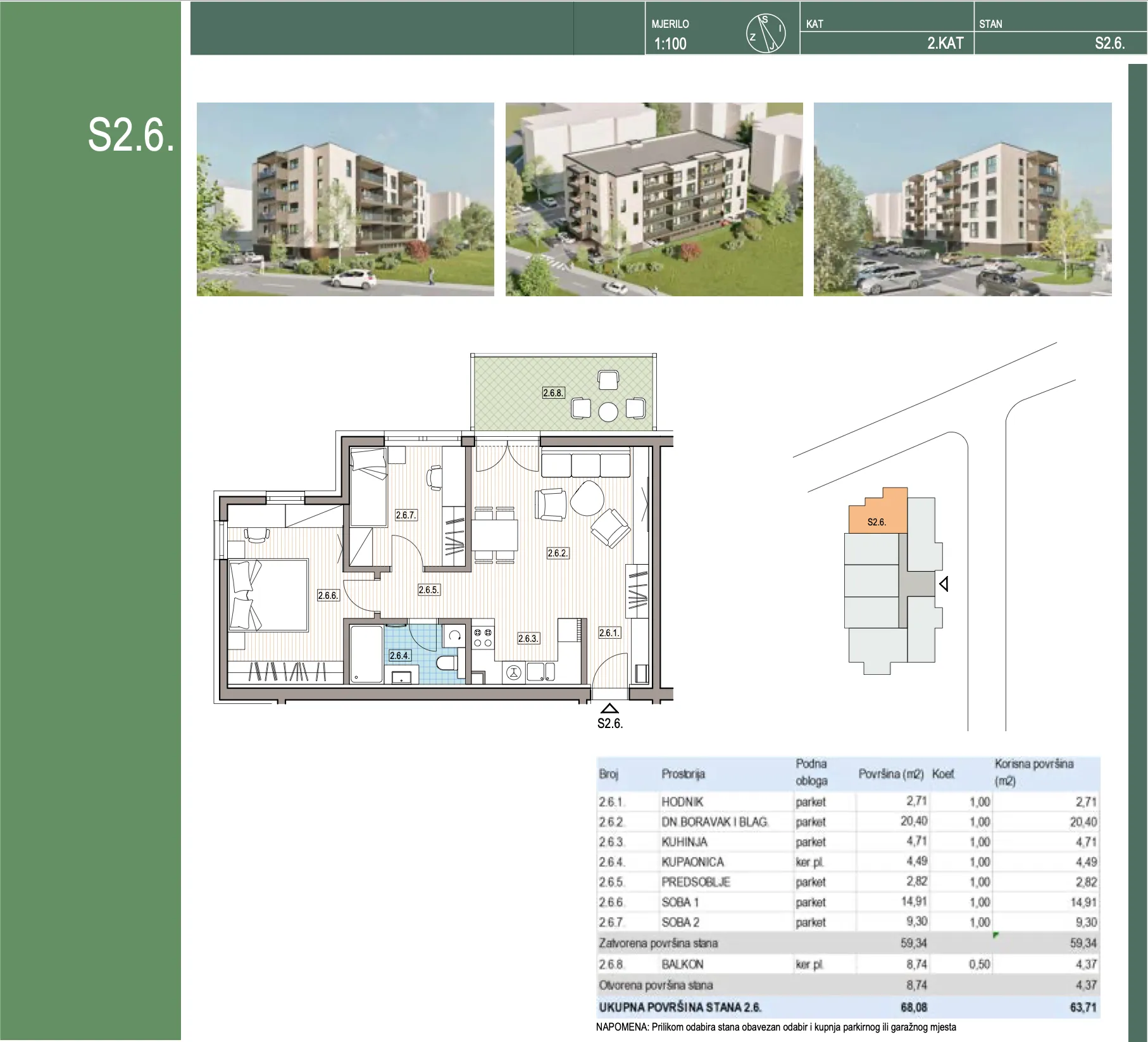 krapinske toplice, trosoban stan 64 m² na 2. katu novogradnja - slika 8