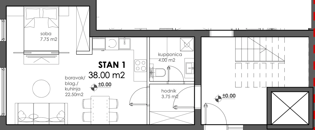 zagreb, trnava, moderan dvosoban stan u novogradnji 40 m² - slika 13