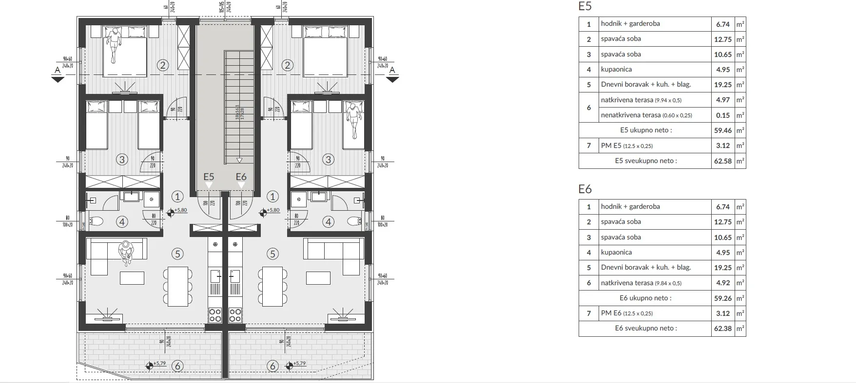 istra, medulin, odličan trosoban stan na 2. katu s pogledom na more, 62.58 m² - slika 19