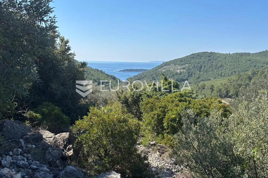 Otok Korčula, Blato, predio Granice, poljoprivredno zemljište sa pogledom na more - Gršćica, Blato