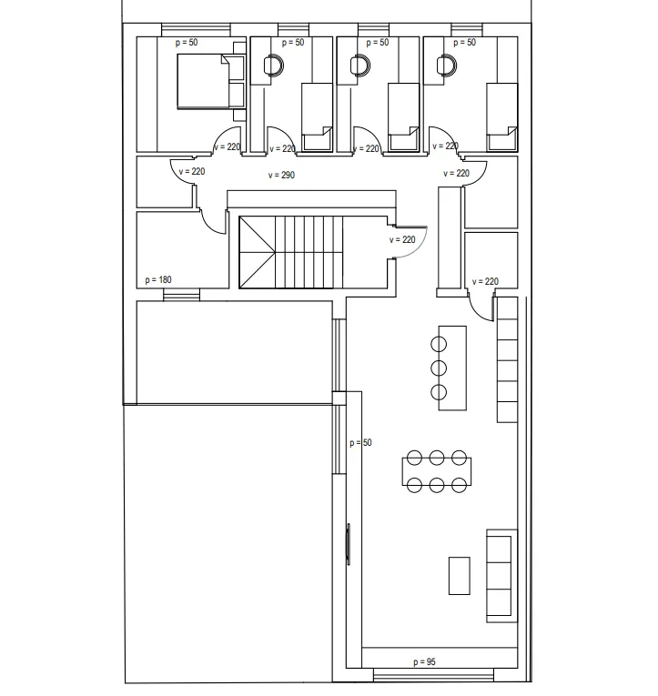 osijek, retfala, peterosoban stan na 2. katu urbane vile, 125 m² - slika 2