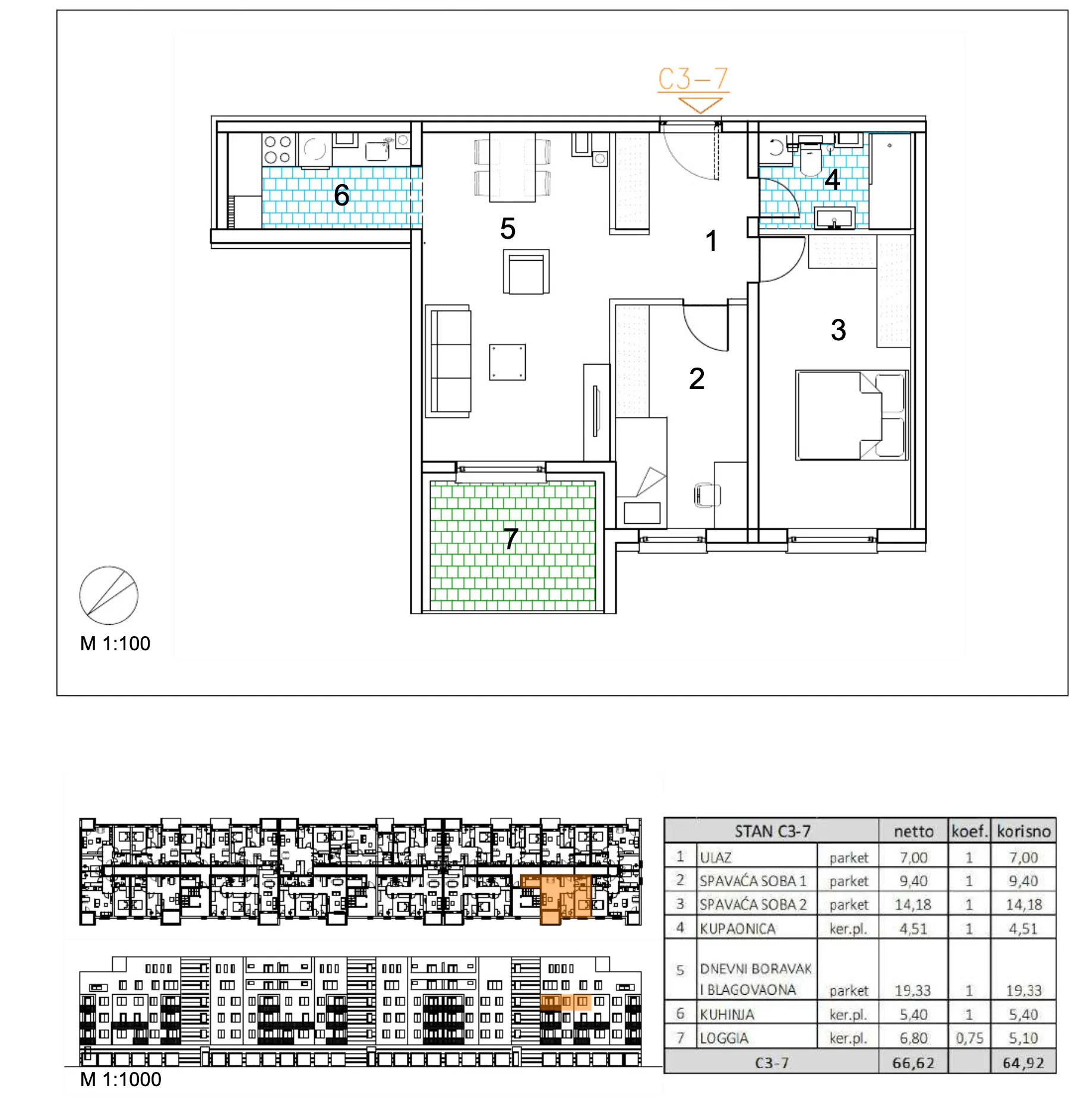 velika gorica, moderan trosoban stan u novogradnji, 65 m² - slika 6
