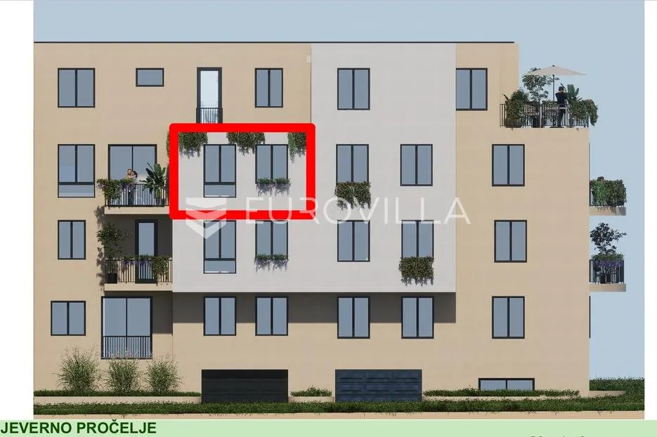 zagreb jarun moderan trosoban stan u ekskluzivnom projektu 73 m² - slika 2